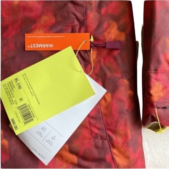 🔥 HP Girls All In Motion 3-in-1 Coat‎ Maroon XL (16) - Picture 4 of 7